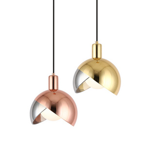 European Style Electroplated Rose Gold Single Pendant Lights Kitchen Bar Hotel Hanging Light Fixture