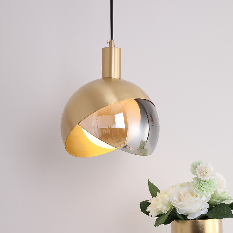 European Style Electroplated Rose Gold Single Pendant Lights Kitchen Bar Hotel Hanging Light Fixture