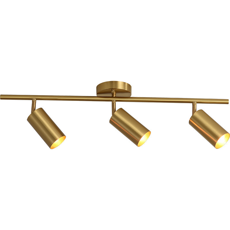 2023 Hot sales Brass Finish Ceiling Spot Light GU10 Surface Mounted Living Room Adjustable Track Lights