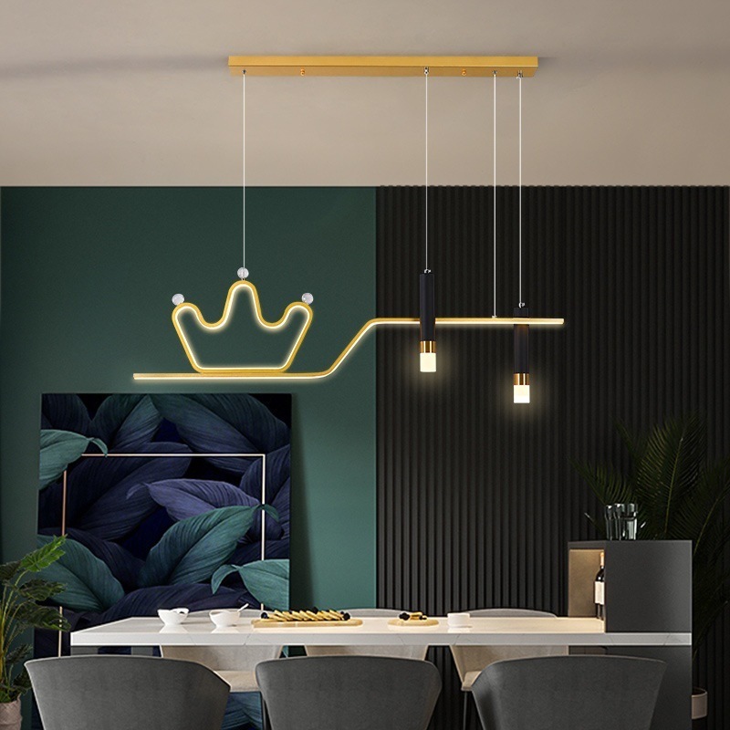 Modern Black Gold LED Ceiling Chandelier Indoor Light Fixtures ceiling Dining Living Room Decorate Lamps Home Lighting