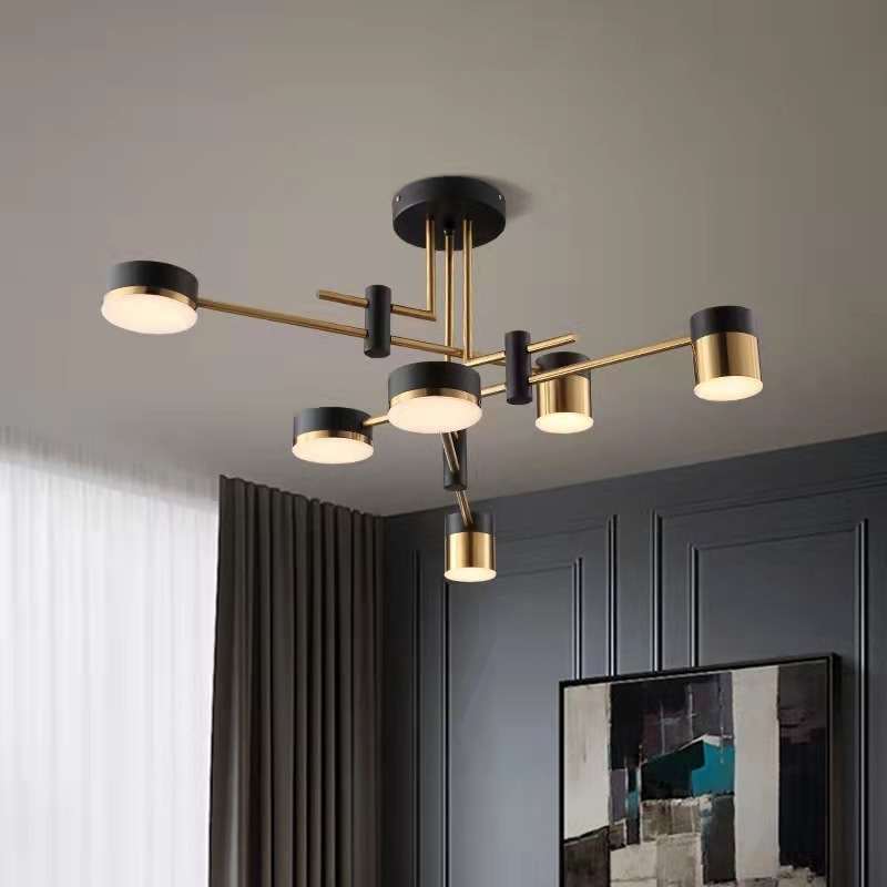 New Nordic Metal Chandelier Living Room Light fixture Luxury Bedroom Ceiling Lights Modern Minimalist Indoor LED Lighting