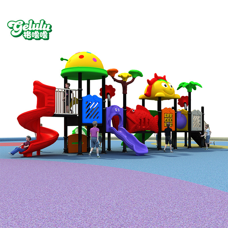 Kids playground plastic spinning slides outdoor playground equipment park play equipment