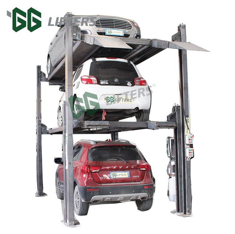 Triple stacker car lift  for 3 cars parking