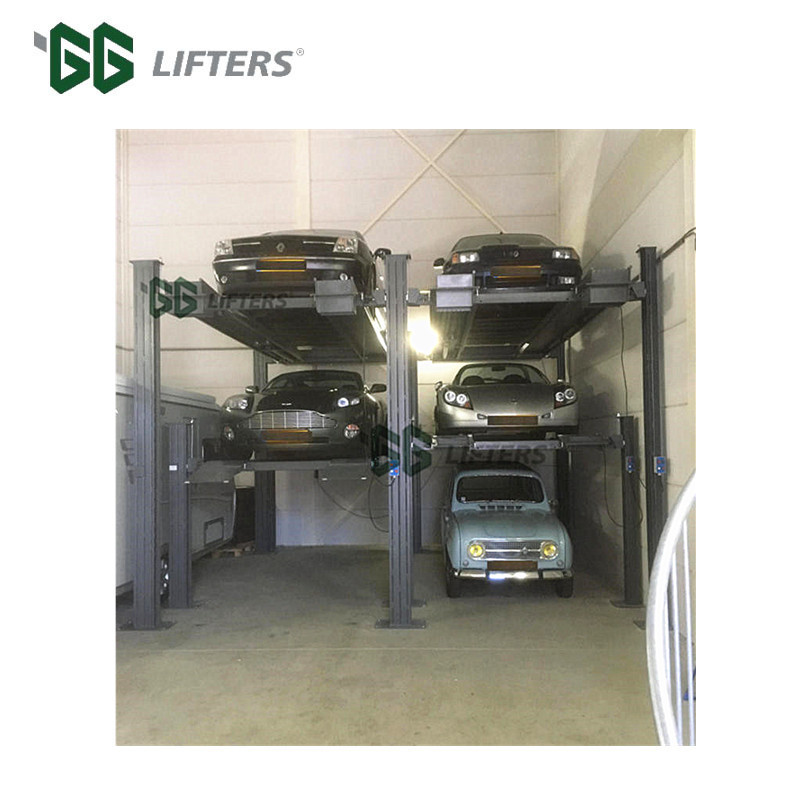 Machinery three levels car parking lift garage equipment hydraulic parking equipment 4 post triple stacker car parking lift