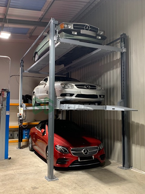 Car storage equipment triple stacker car parking lift hydraulic driven automatic car parking system auto lift