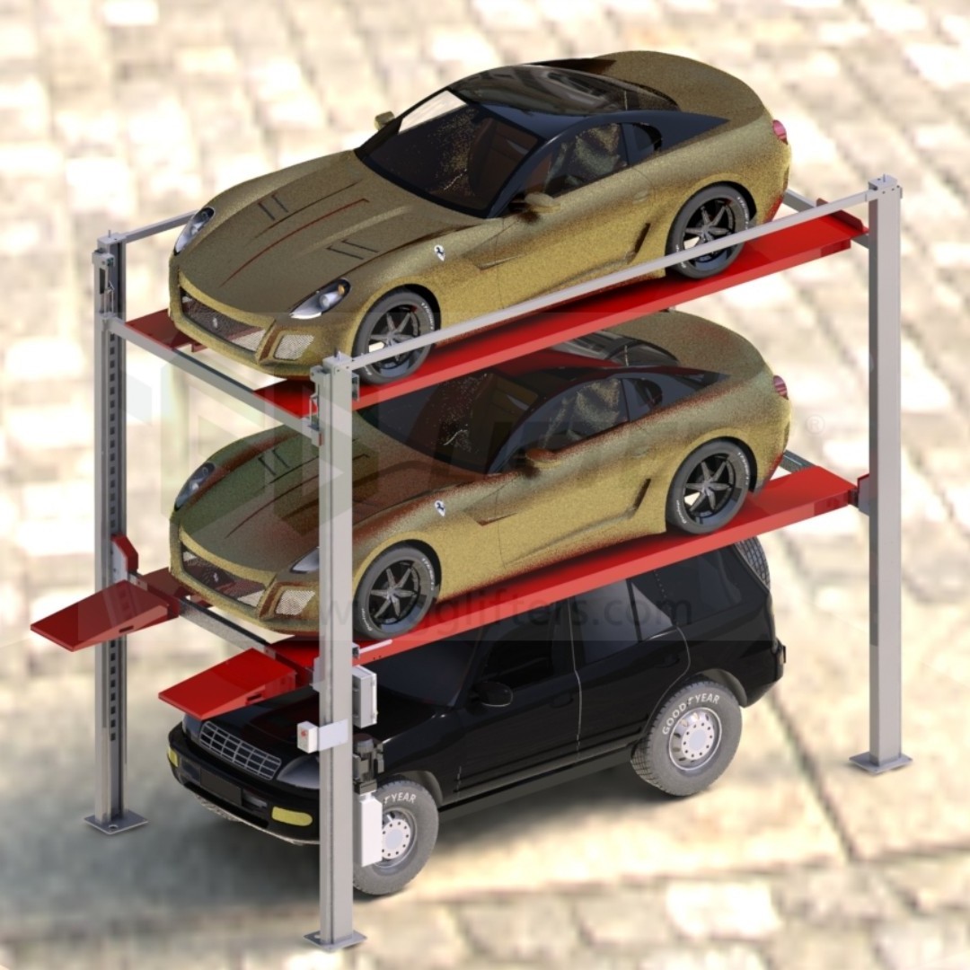 Car storage equipment triple stacker car parking lift hydraulic driven automatic car parking system auto lift