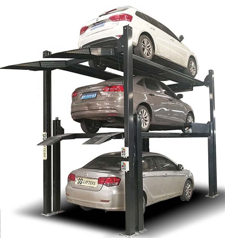 stacker lift for car storage triple stack parking solutions 3 levels car stacker hydraulic car parking equipment auto parking