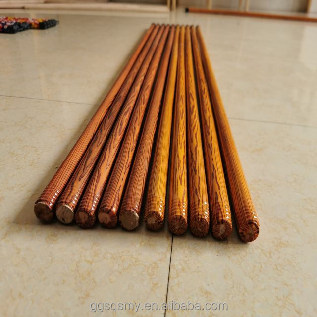 Wholesale PVC coated wooden broom handle plastic cover broom stick  wooden handle mop handle with brooms