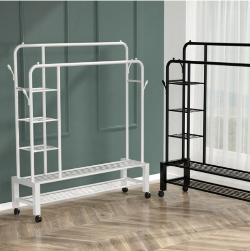 Metal Industrial Pipe Garment Rack Clothing Rack Heavy Duty Portable Clothes Rack For Clothing Store