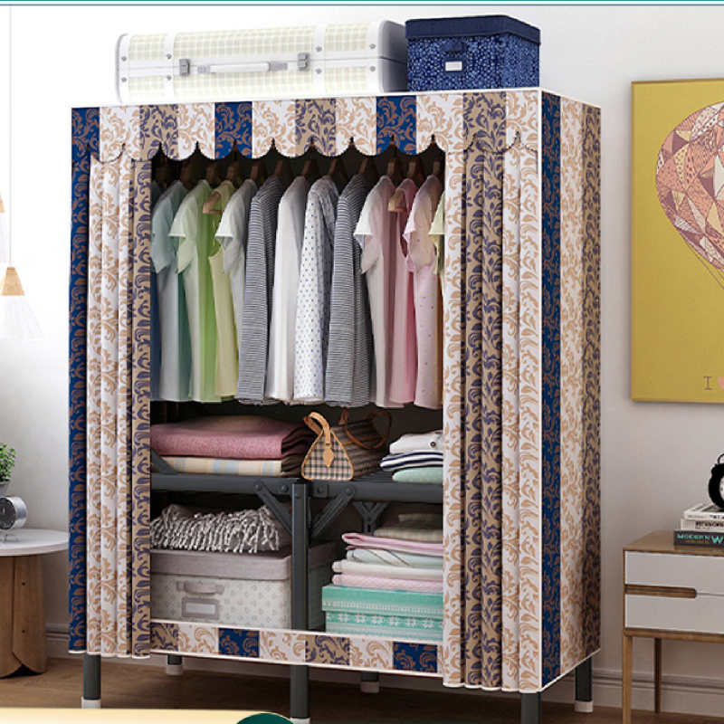 Portable Wardrobe Closet For Hanging Clothes  Folding Design Wardrobe Storage Closet Dustproof Cover