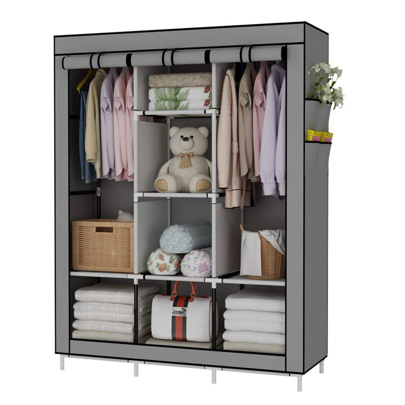 Modern Kids Fabric Storage Rack Assemble Closet Wardrobe Shelves for Clothes Bedroom Home Furniture Foldable Hotel Living Room