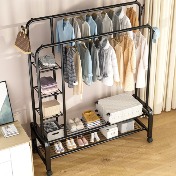 Store Racks For Clothing Hat Coat Items Bedroom Furniture Multi Functional Metal Clothes Rack