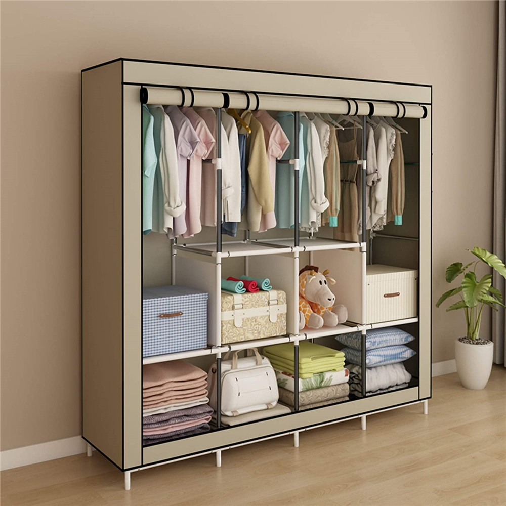 Folded wardrobe and cheap portable closet and wardrobe of clothes