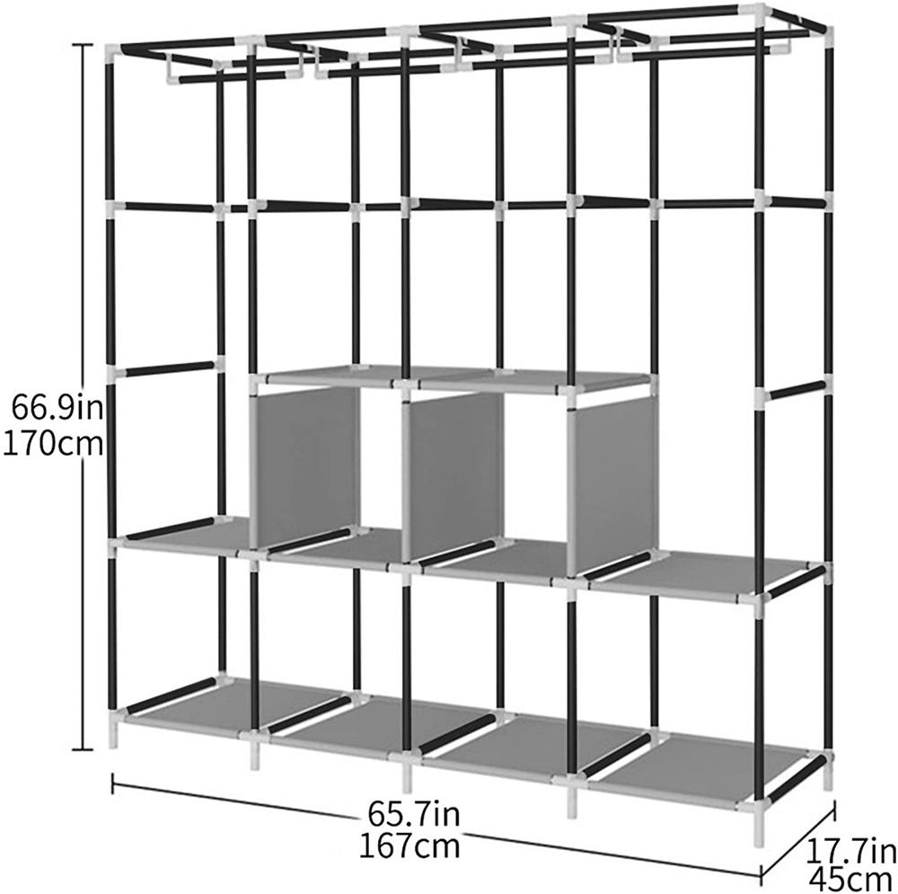 Folded wardrobe and cheap portable closet and wardrobe of clothes