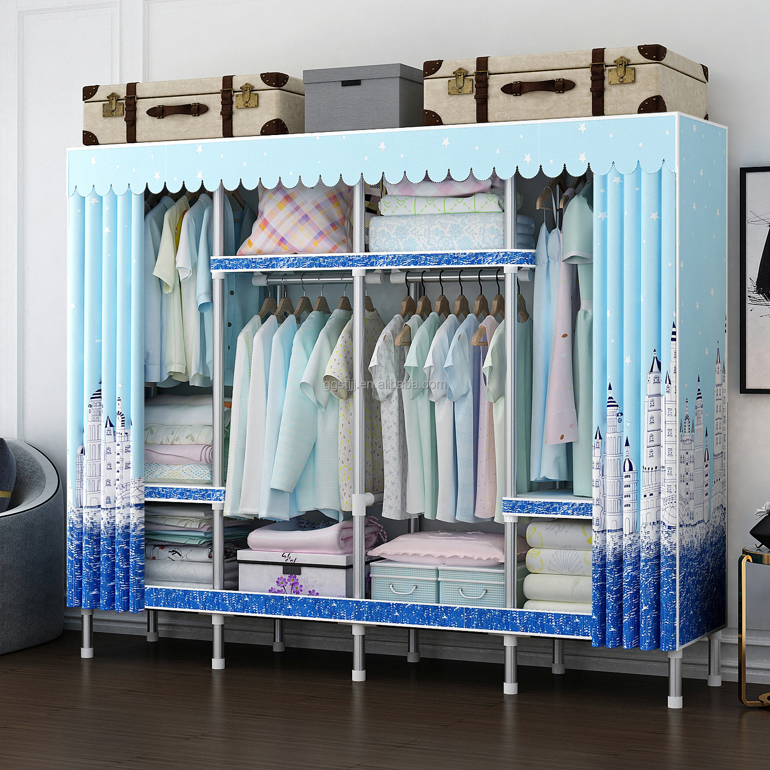 Portable Kid Wardrobe Plastic Organizer Wardrobe Cube Closet Plastic Wardrobes For Clothes