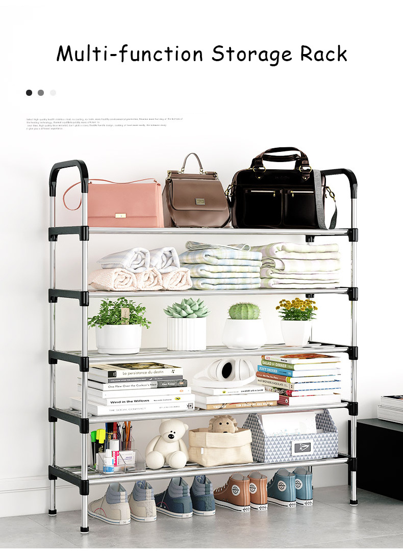 4-Tier multifunctional shoe rack Storage Organizer for Entryway Multi-layer Assembly Simple Small Shoe Rack