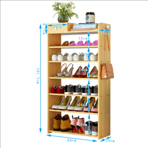 Bamboo Shoe Rack for Shoes Boots Entryway Shoe Organizer for Hallway Closet Indoor Outdoor Free Standing