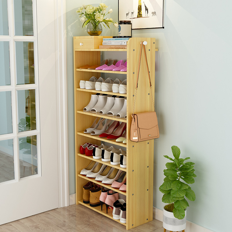 Bamboo Shoe Rack for Shoes Boots Entryway Shoe Organizer for Hallway Closet Indoor Outdoor Free Standing