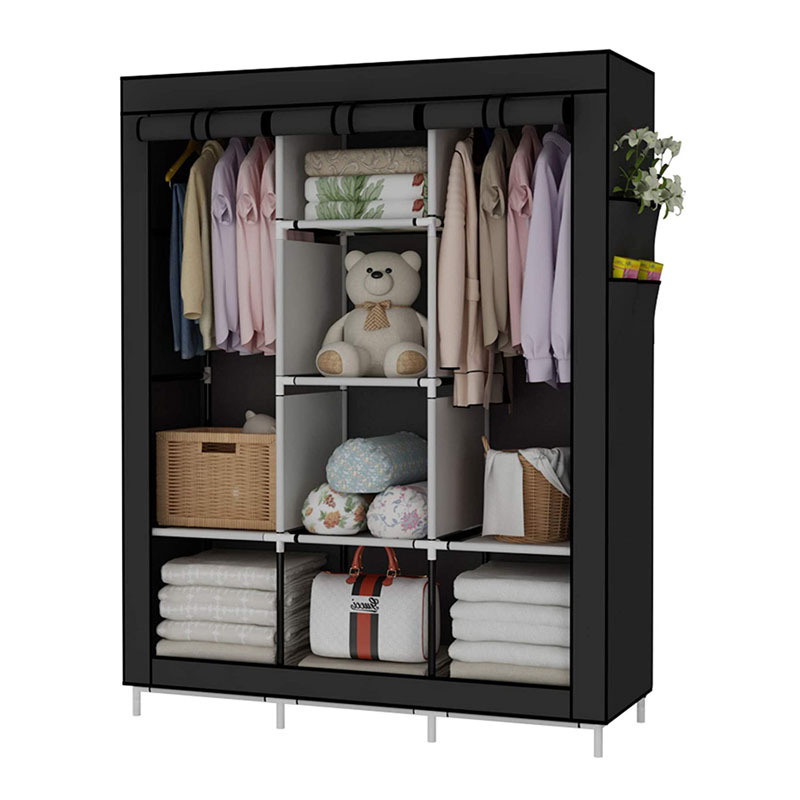 Modern Kids Fabric Storage Rack Assemble Closet Wardrobe Shelves for Clothes Bedroom Home Furniture Foldable Hotel Living Room