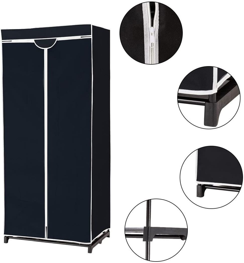 New Design Metal Pole Wardrobe Modern Portable Wardrobe Simple metal closet