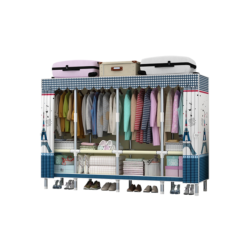 25Mm Tube Frame Portable Closet Heavy Duty Wardrobe Clothes Storage Organizer Armoire Fabric Covered Closet System