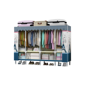 25Mm Tube Frame Portable Closet Heavy Duty Wardrobe Clothes Storage Organizer Armoire Fabric Covered Closet System