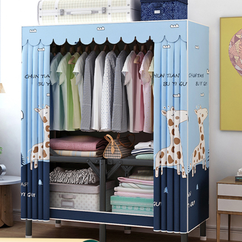 Portable Wardrobe Closet For Hanging Clothes  Folding Design Wardrobe Storage Closet Dustproof Cover