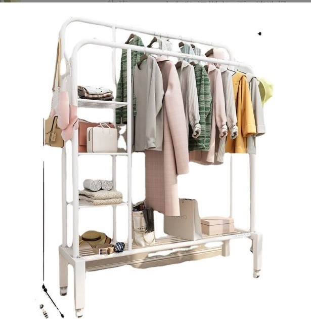 Metal Industrial Pipe Garment Rack Clothing Rack Heavy Duty Portable Clothes Rack For Clothing Store