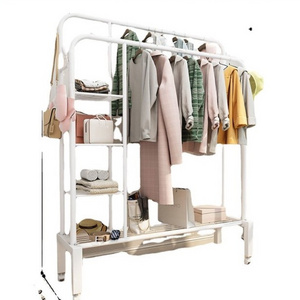 Metal Industrial Pipe Garment Rack Clothing Rack Heavy Duty Portable Clothes Rack For Clothing Store