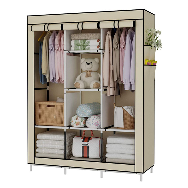 Modern Kids Fabric Storage Rack Assemble Closet Wardrobe Shelves for Clothes Bedroom Home Furniture Foldable Hotel Living Room