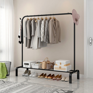 Rods Clothing Rack with Wheels Garment Rack for Hanging Clothes Multi-functional Bedroom Clothes Rack