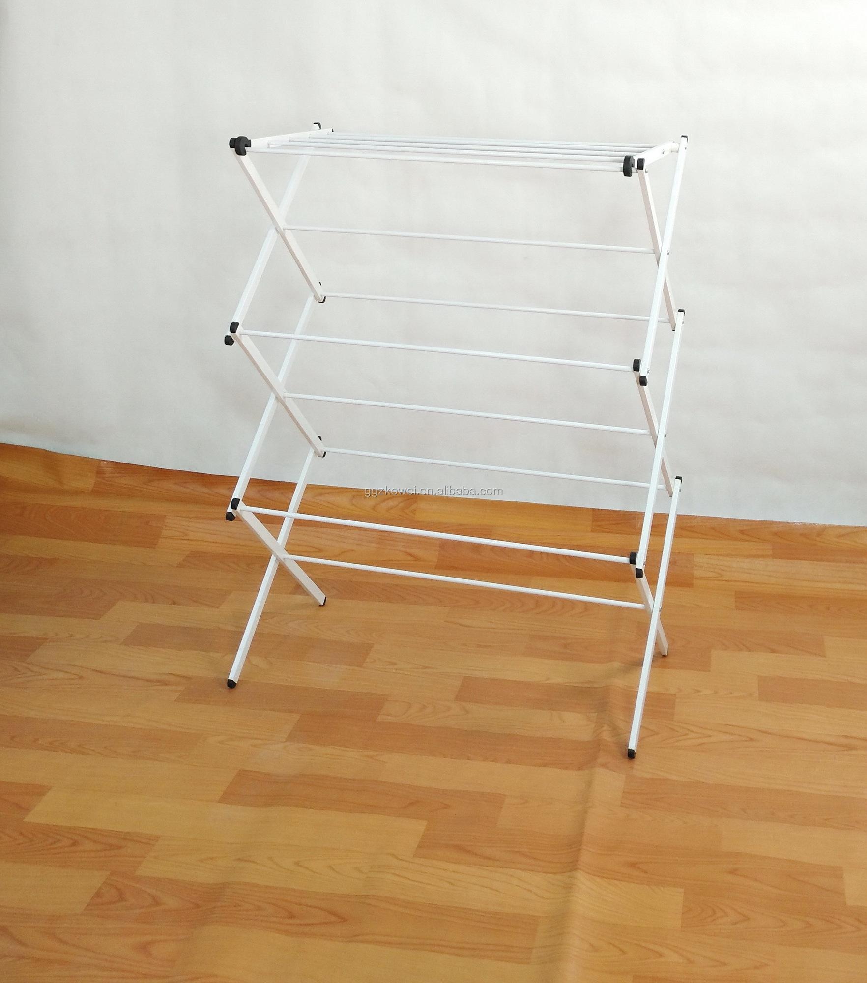 BS-7013 foldable towel bathroom drying racks collapsible 3 tier folding baby cloth drying rack