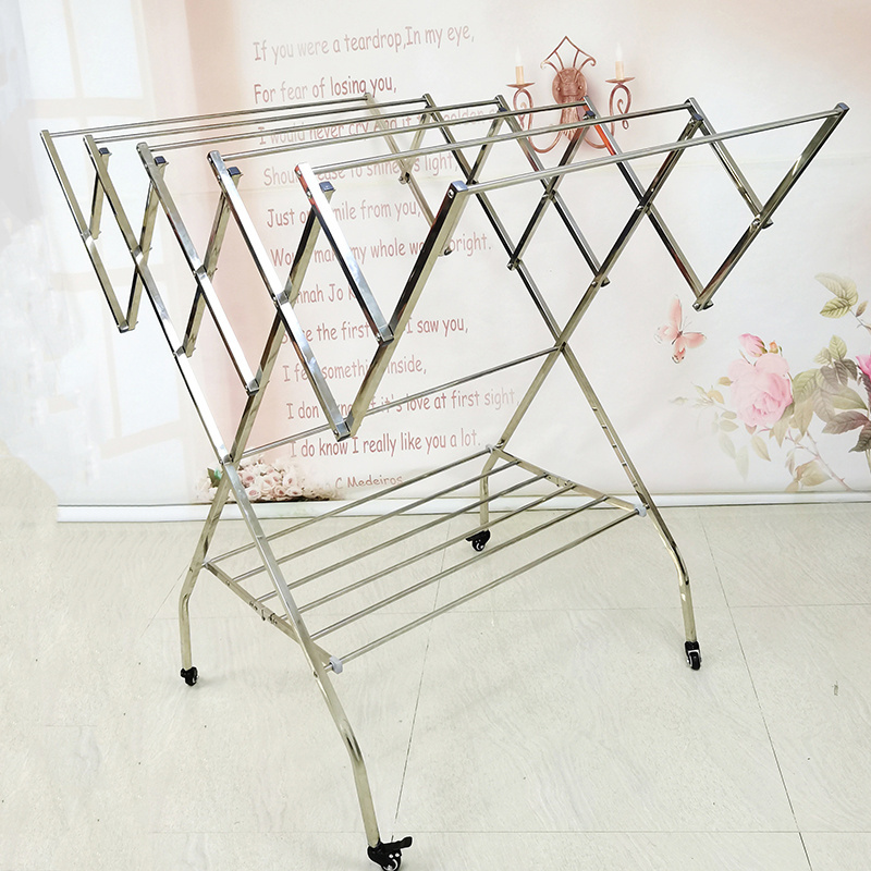 WF004 Drying Rack Umbrella Shape Stainless Steel Clothes Drying Rack Outdoor Balcony Movable Drying Rack Manufacturer