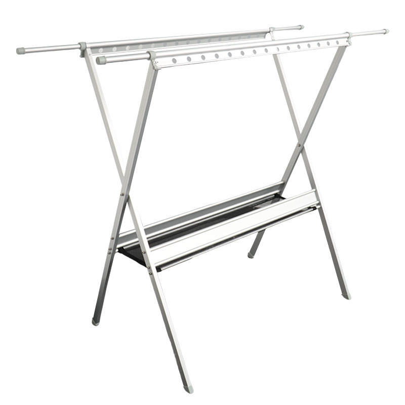 AL-609-5 aluminum X clothes drying rack folding silver golden color gold clothing racks