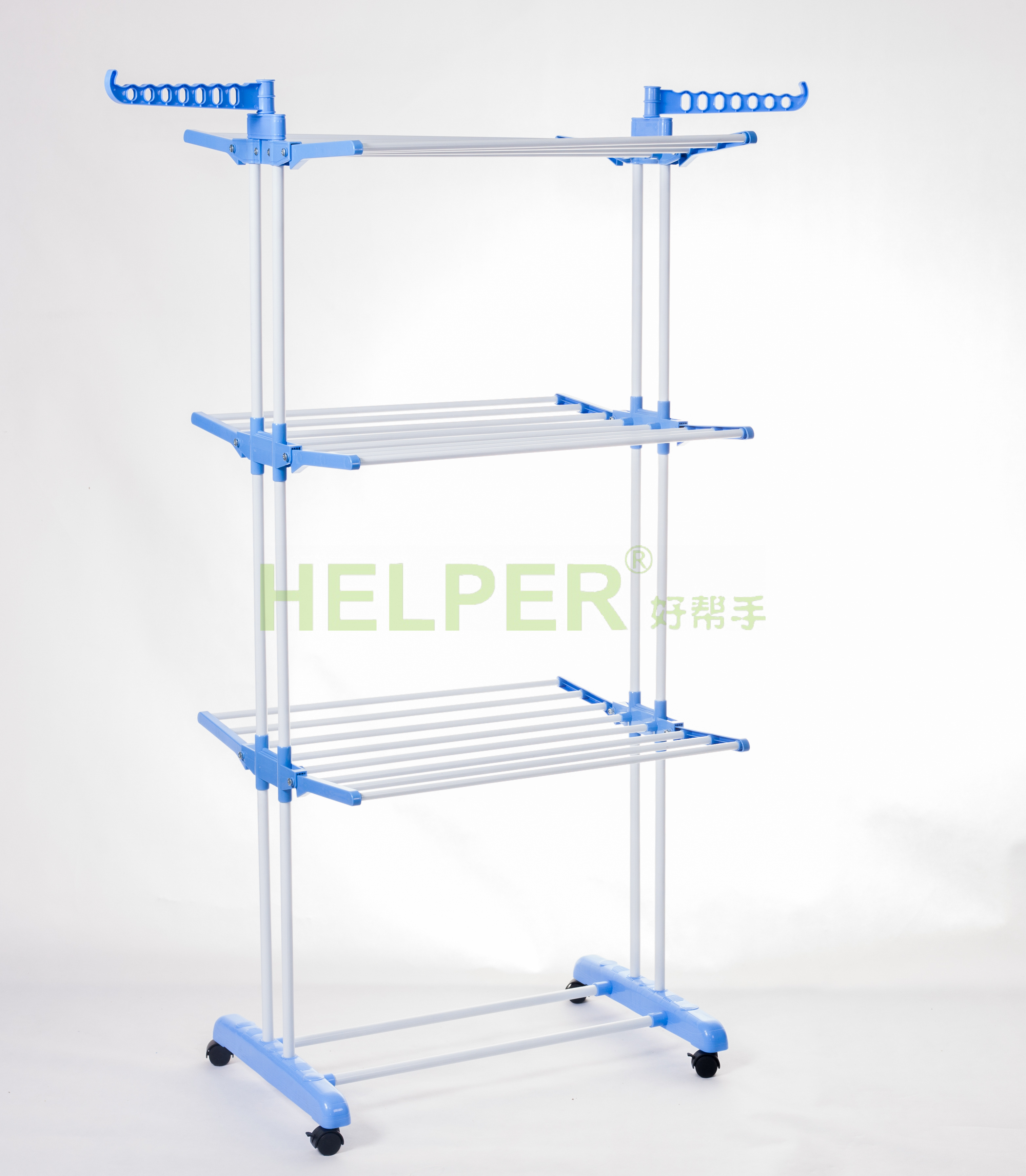 BS-8031 Retail service duty baby clothes garments hanging dryer metal cloth hanger rack with wheels