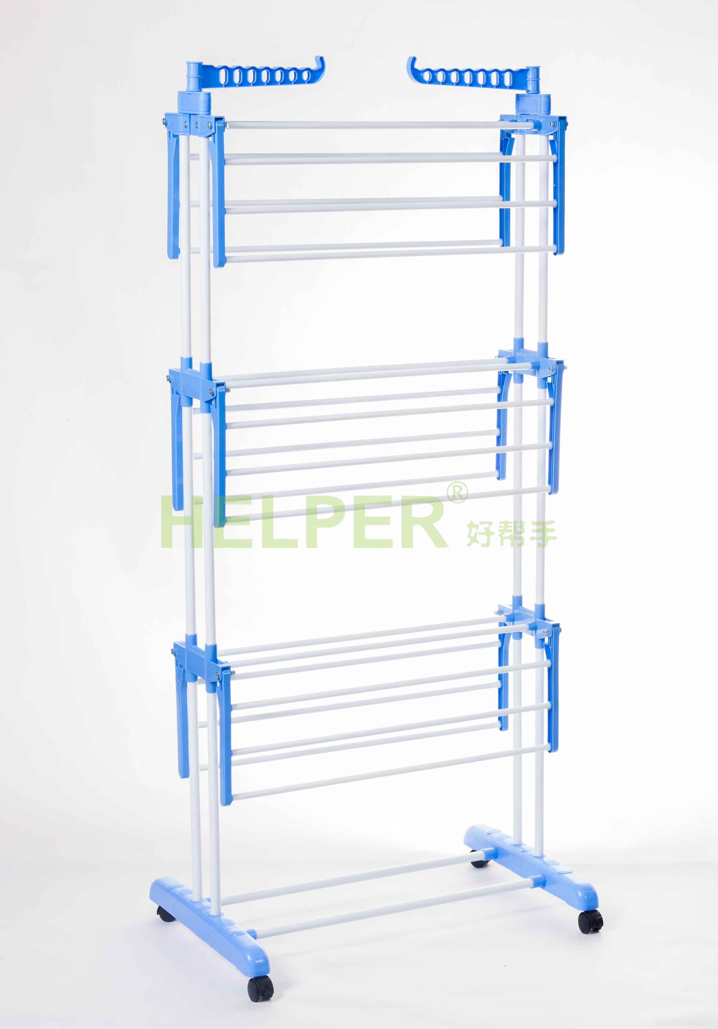 BS-8031 Retail service duty baby clothes garments hanging dryer metal cloth hanger rack with wheels