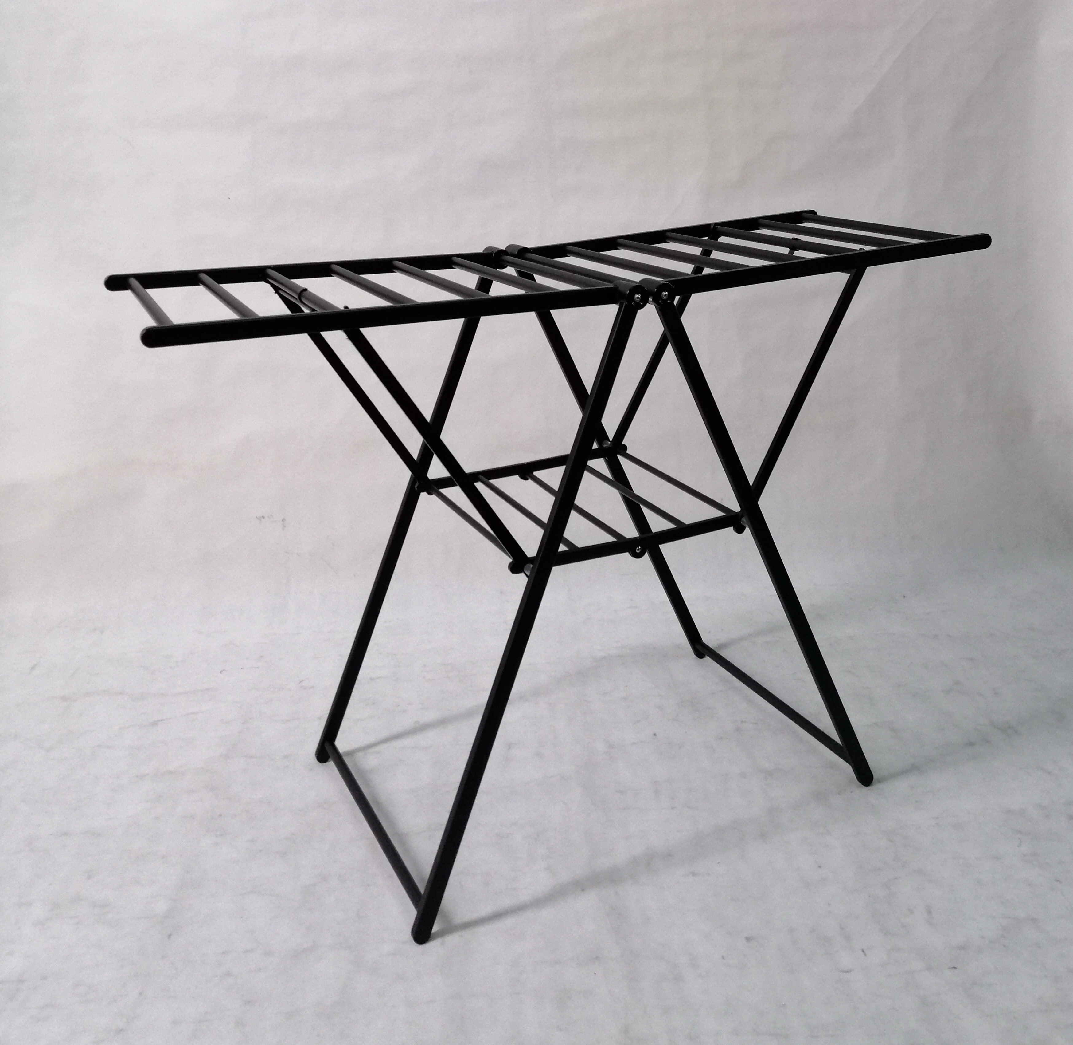 High Quality black aluminum alloy folding clothes racks Cloths Stand Drying Outdoor Clothes Folding Rack