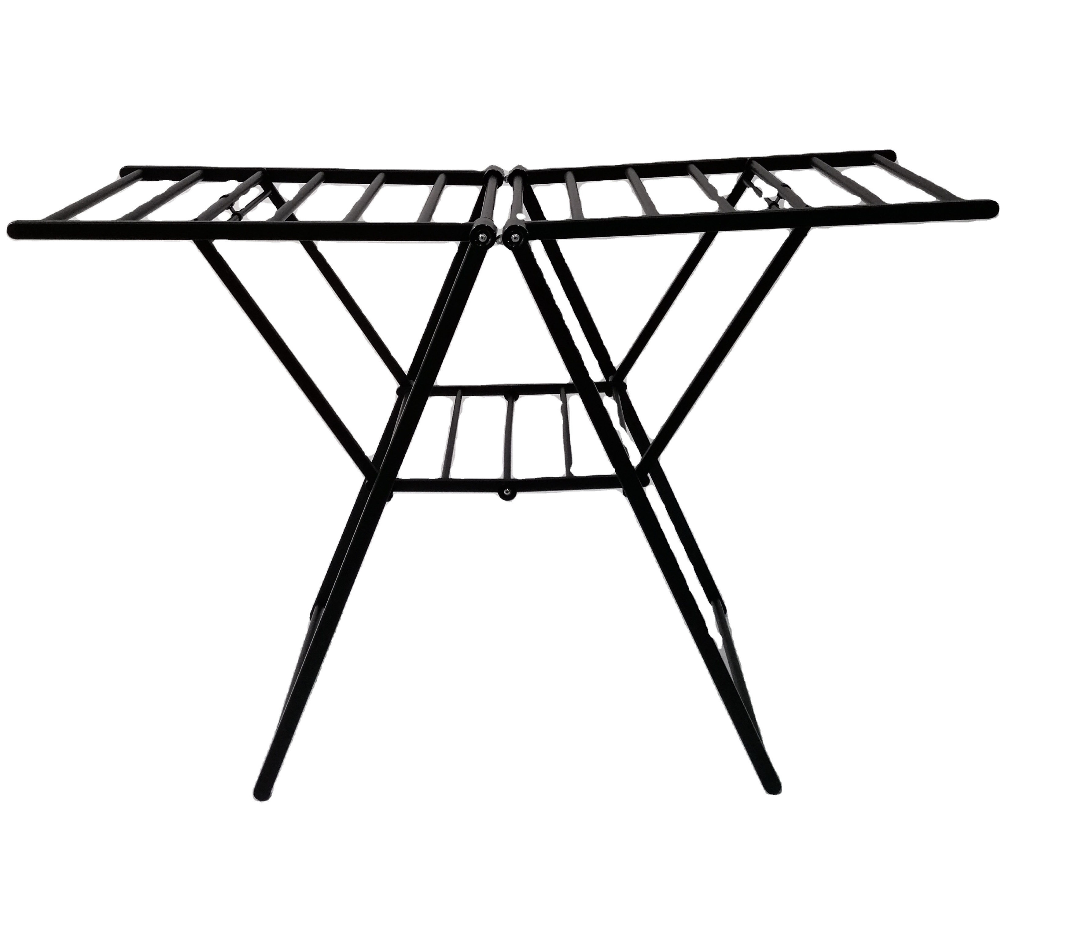 High Quality black aluminum alloy folding clothes racks Cloths Stand Drying Outdoor Clothes Folding Rack