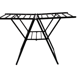 High Quality black aluminum alloy folding clothes racks Cloths Stand Drying Outdoor Clothes Folding Rack