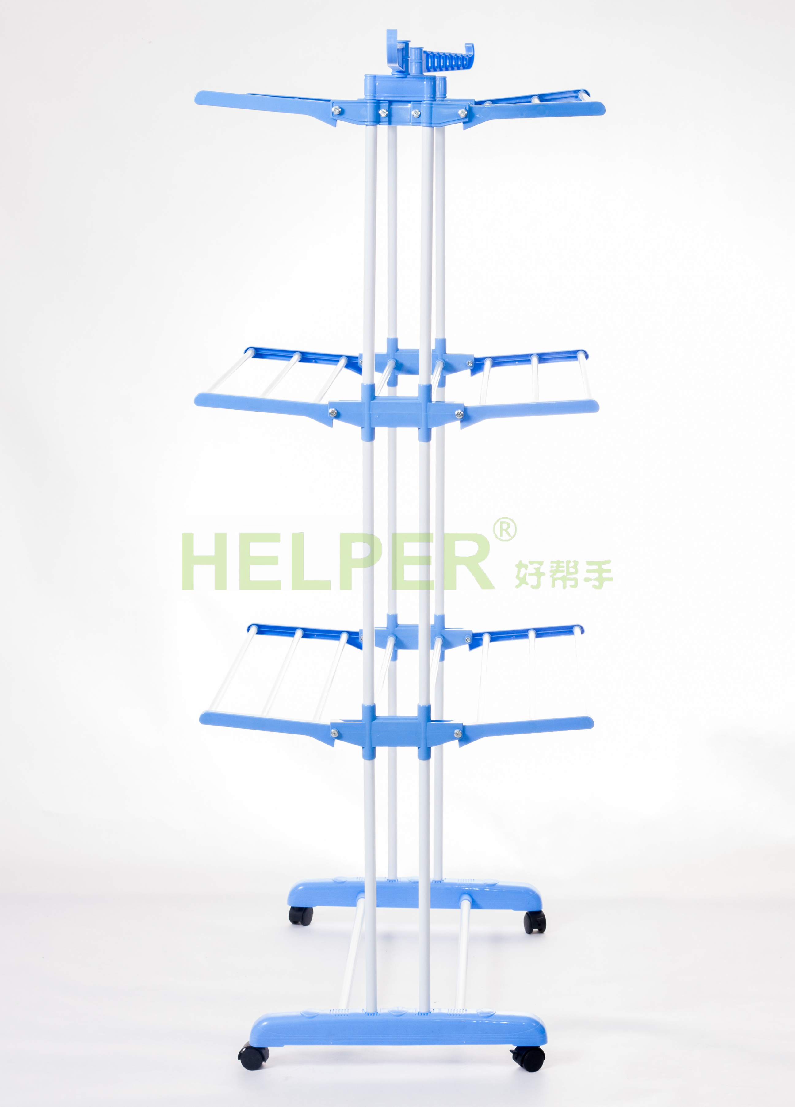 BS-8031 Retail service duty baby clothes garments hanging dryer metal cloth hanger rack with wheels