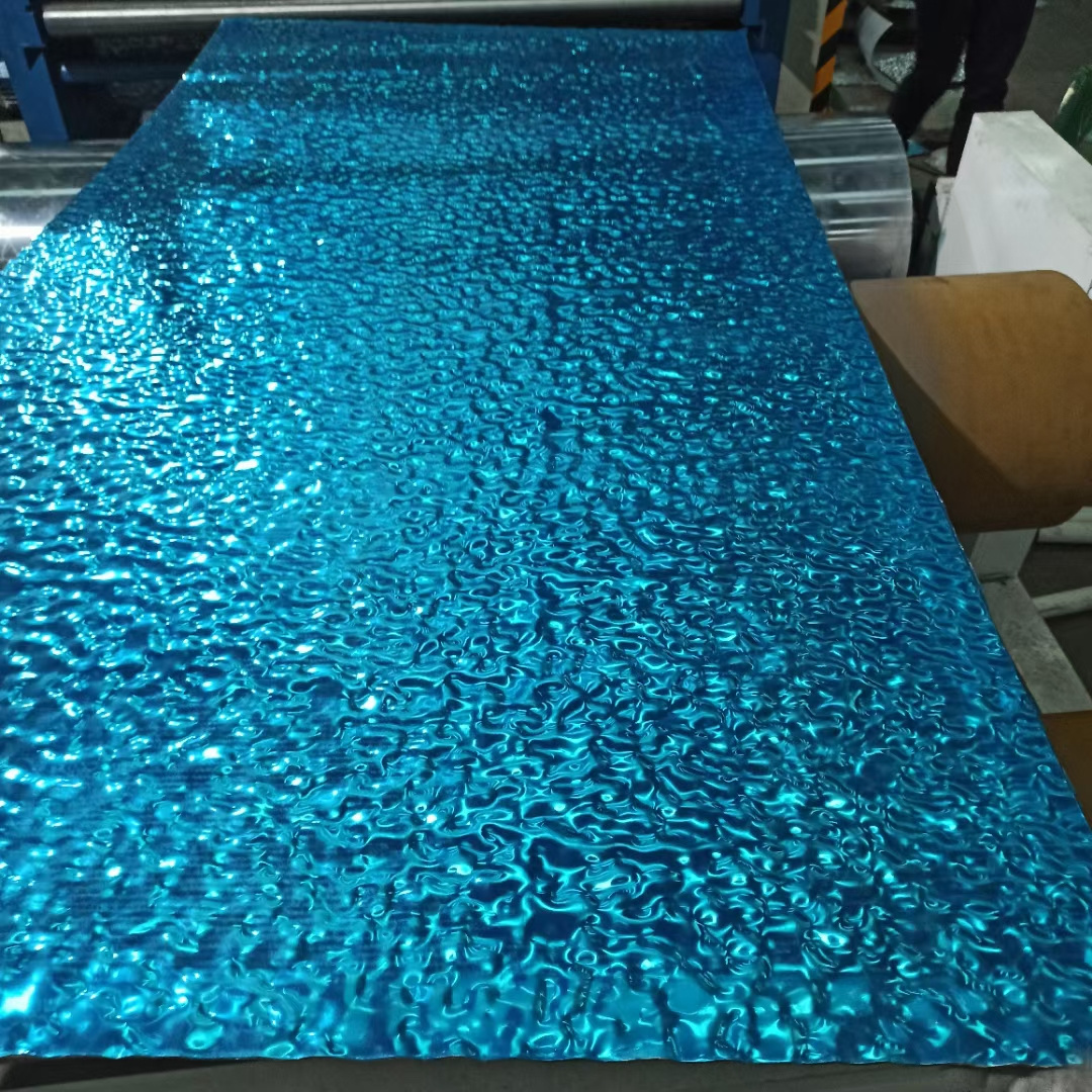 China manufacture bright polished embossed aluminum sheet plates for lighting lamps