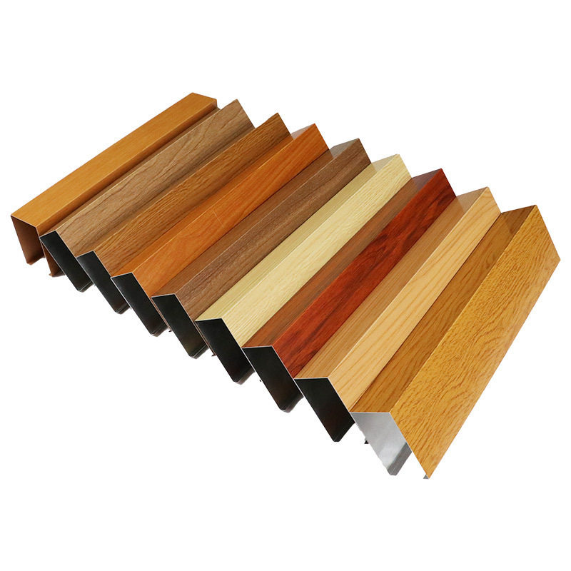 Customized Wood Grain Aluminum Square Pipe Tubes For Decoration