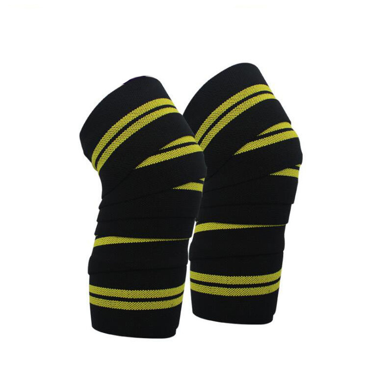 GAF Gym Fitness Weight Lifting Powerlifting Compression Elastic Weightlifting Knee Wrap Bandages For Squat