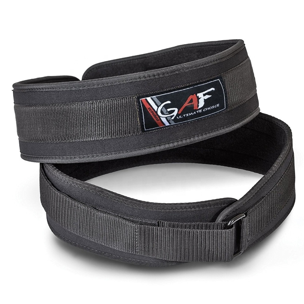 GAF Gym Neoprene Weight Lifting Belt Unisex EVA Weightlifting Belt Wholesale Neoprene Curved 6