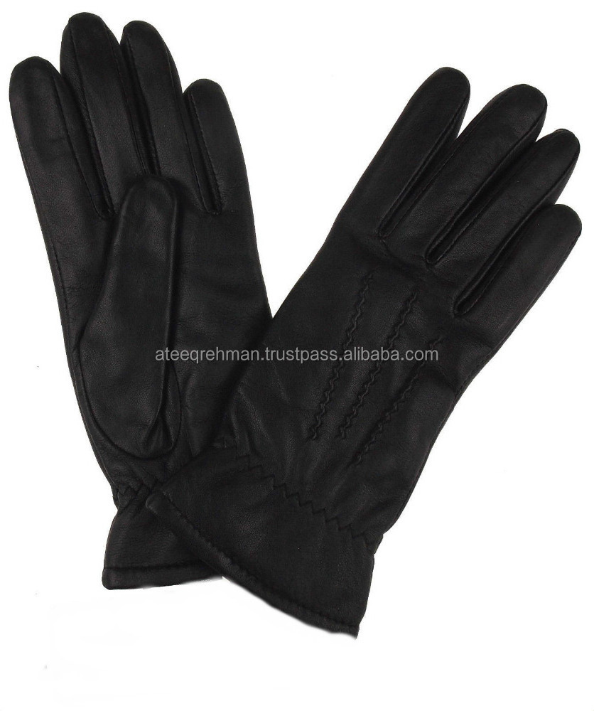 GAF 2021 Men's Winter Black Gloves Leather Touchscreen Snap Closure Cycling Glove Outdoor Riding Warm Waterproof Gloves