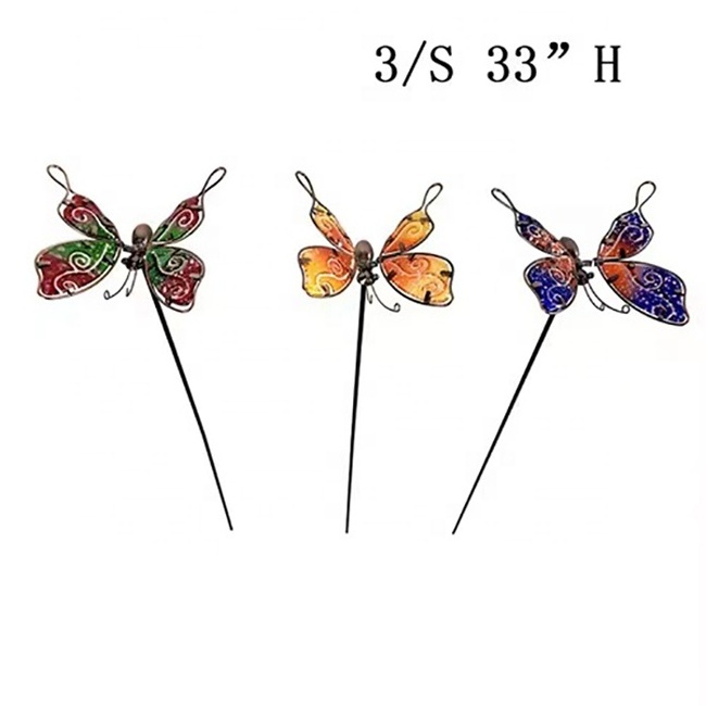 Home Decoration Metal Decorative Outdoor Garden Butterfly Garden Stakes