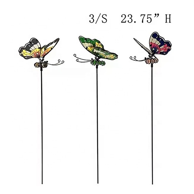 Home Decoration Metal Decorative Outdoor Garden Butterfly Garden Stakes