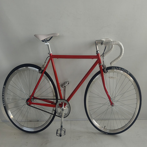 red color freestyle thickslick 700c tire 4130 chrome frame 58cm fixie bikes vintage fixed gear bike