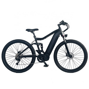 26" OEM paint 48V 1000W 17AH 50KM/H BAFANG Middle Motor Electric 4.0 Fat Snow Tire Full Suspension Mountain Bike