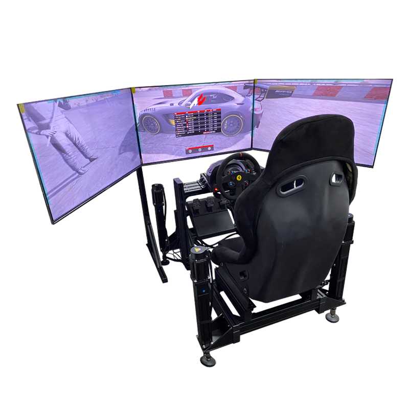 Factory VR Racing Simulator 3 Screen 4 DOF 9D VR Racing Car Driving Game Race Motion Simulator For Sale